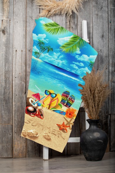 Полотенца банные - пляжные вафельные